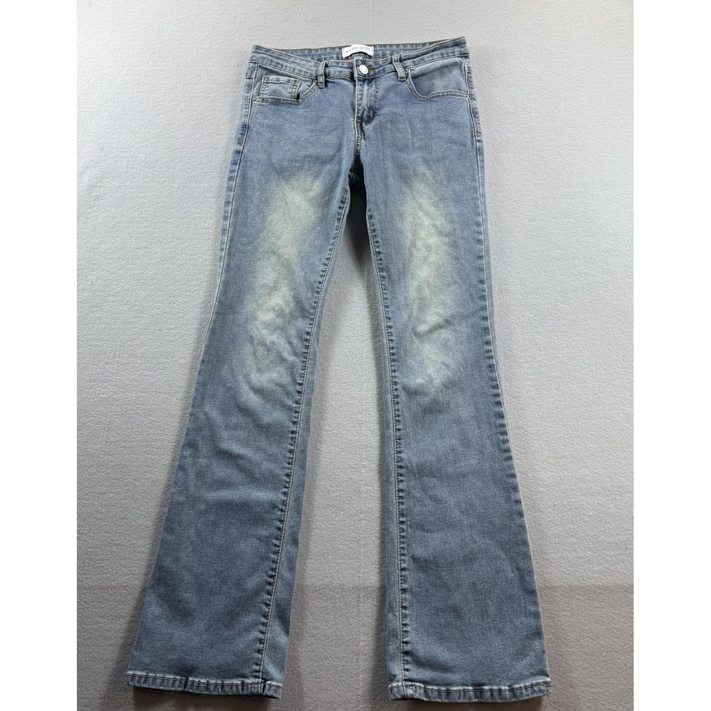 Angel Kiss Bootcut Jeans Juniors 7/28 Blue Light Wash Stretch Denim 27x30
